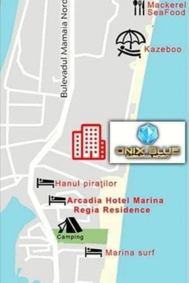 Estival Studio By Onix Blue Mamaia Nord Năvodari Kültér fotó